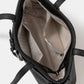 Belt Strap Textured Leather Hand Bag