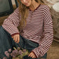 Henley Striped Sweater