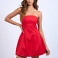 Solid Straight Tube Mini Dress