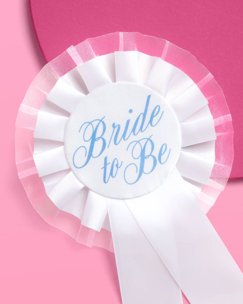 Bride Prize Ribbon | white, blue, bridal, glam