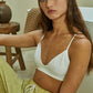 Seamless Ribbed Plunged V-Neck Bralette