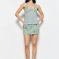 Sequin Front Spilt Halter Top