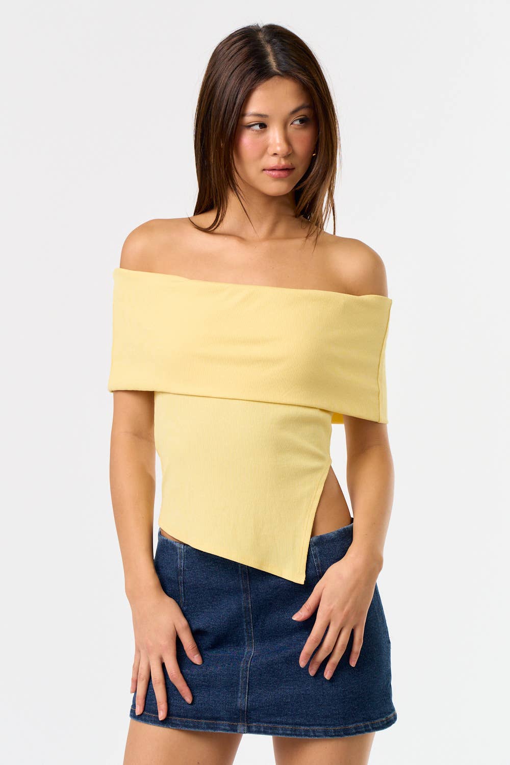 Aly Asymmetrical Off Shoulder Top
