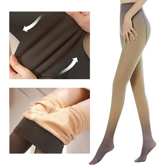 Warm Fleece Lined Tights -Mocha