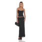 Polka Dot Cowl Neck Skirt
