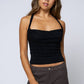 Cowl Halter Lace Top