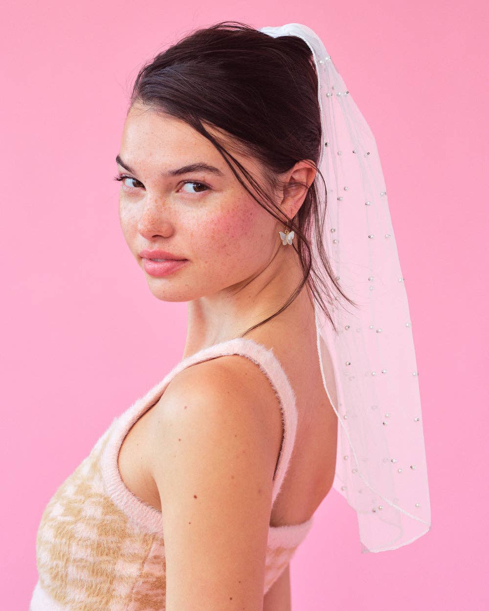 Pearl Bridal Veil, Bachelorette Party Accessory