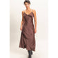 Satin V-Neck Slip Dress
