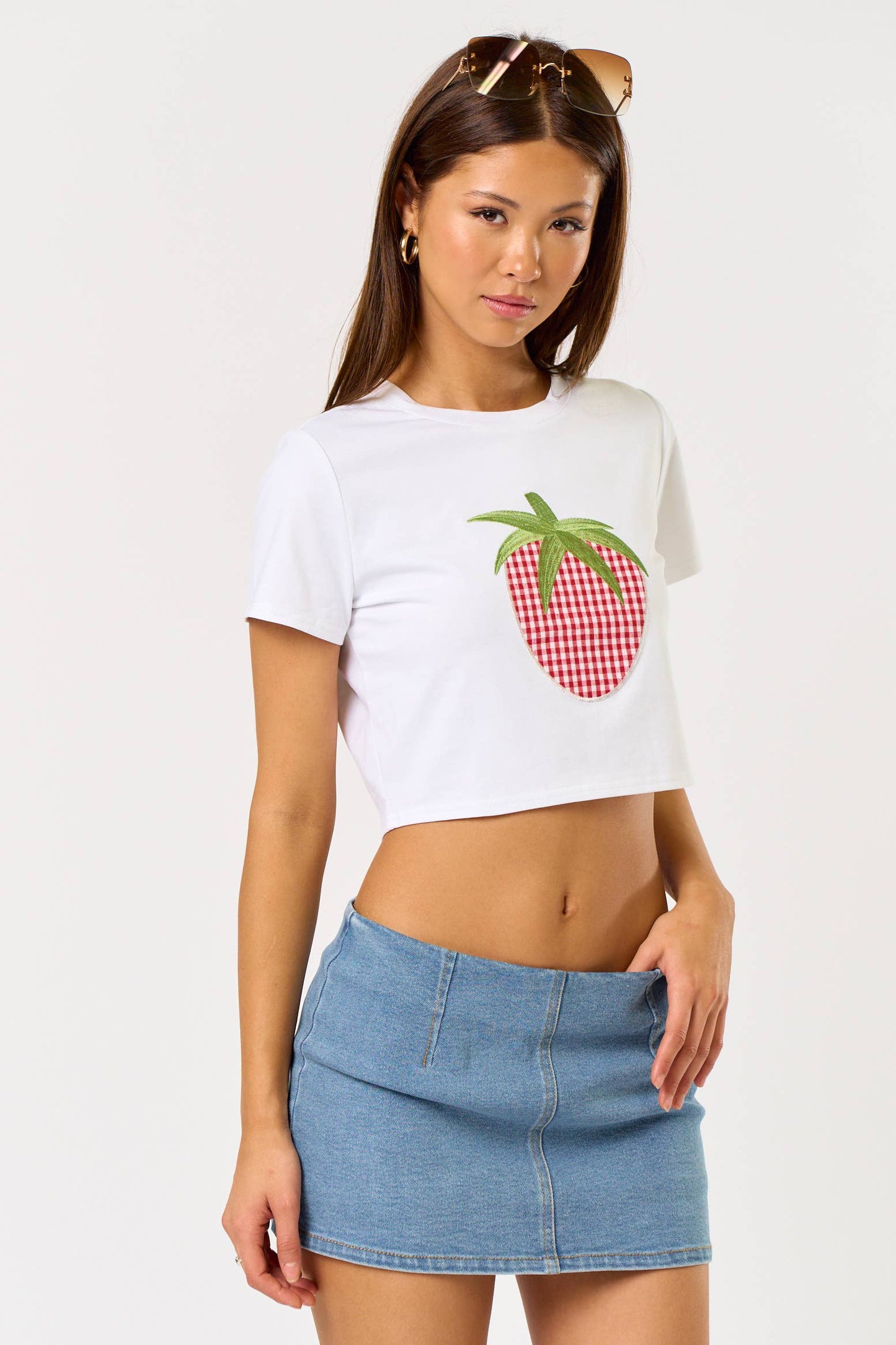 Strawberry Patchwork Relax Fit Tee