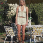 Yellow Eyelet Frill Micro Shorts