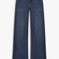 Mid Rise Stretch Palazzo - DARK DENIM