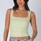 Clean Line Square Shirred Top