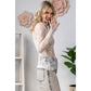 Lace Long Sleeve See Through Top