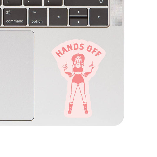 Hands Off Vinyl Sticker