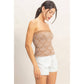 Strapless Jacquard Top