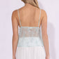 Lace Cup Detailed Cami Sequins BabyDoll Top