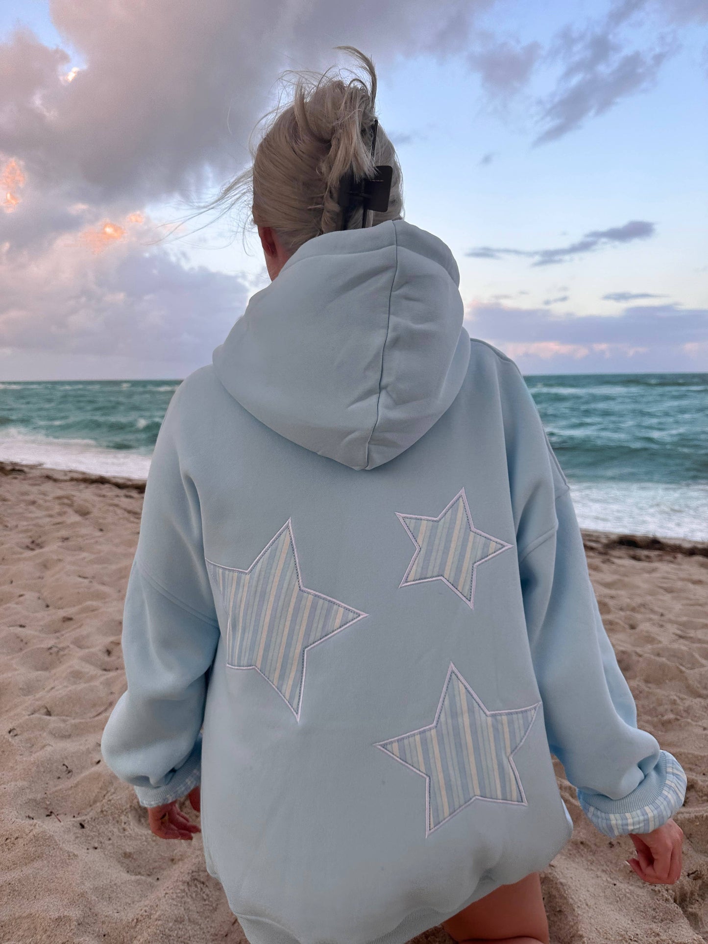 Blue Star Lux Striped Hoodie