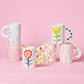 Ceramic Coffee Mug: Orange Flower