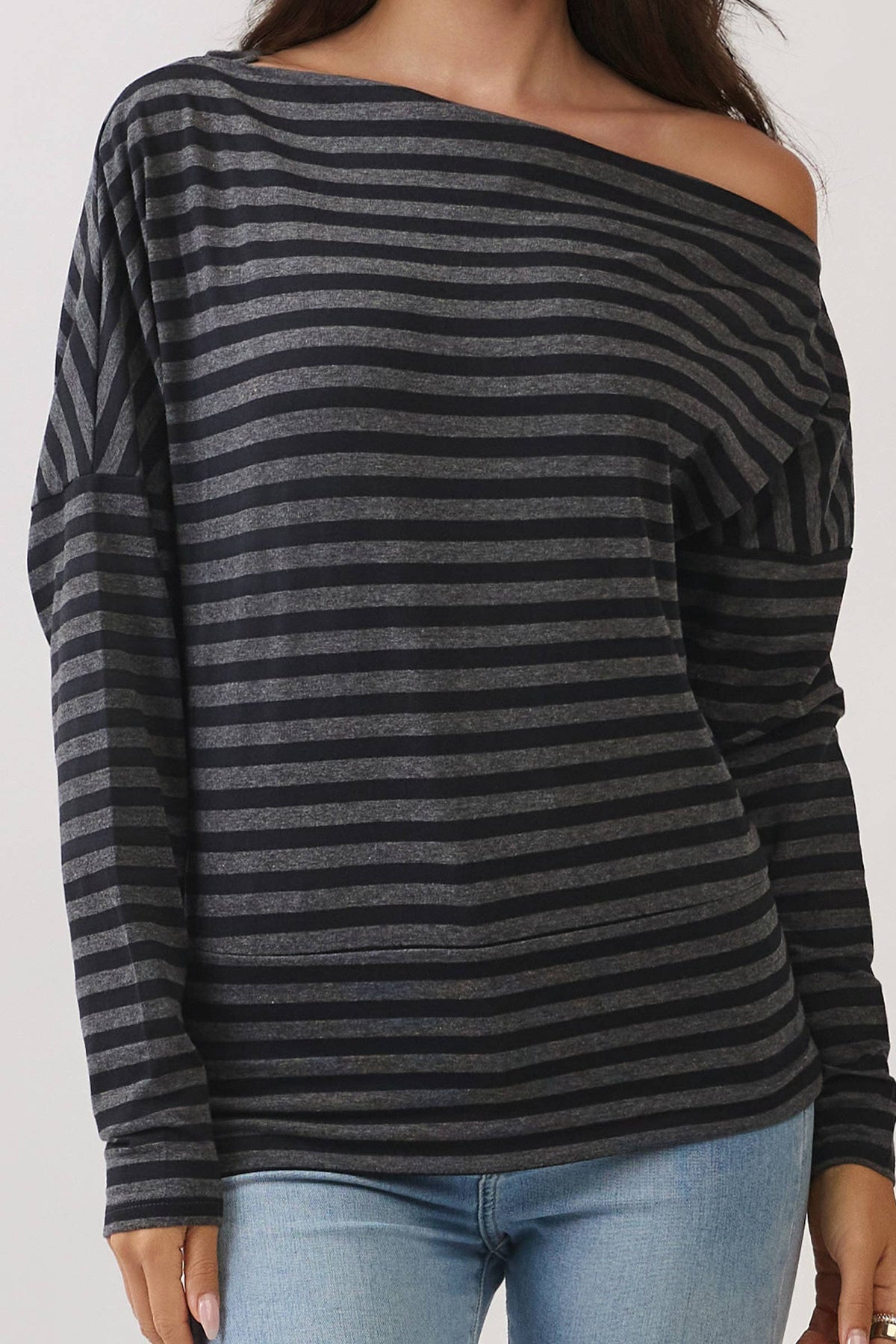 Off The Shoulder Stripe Top