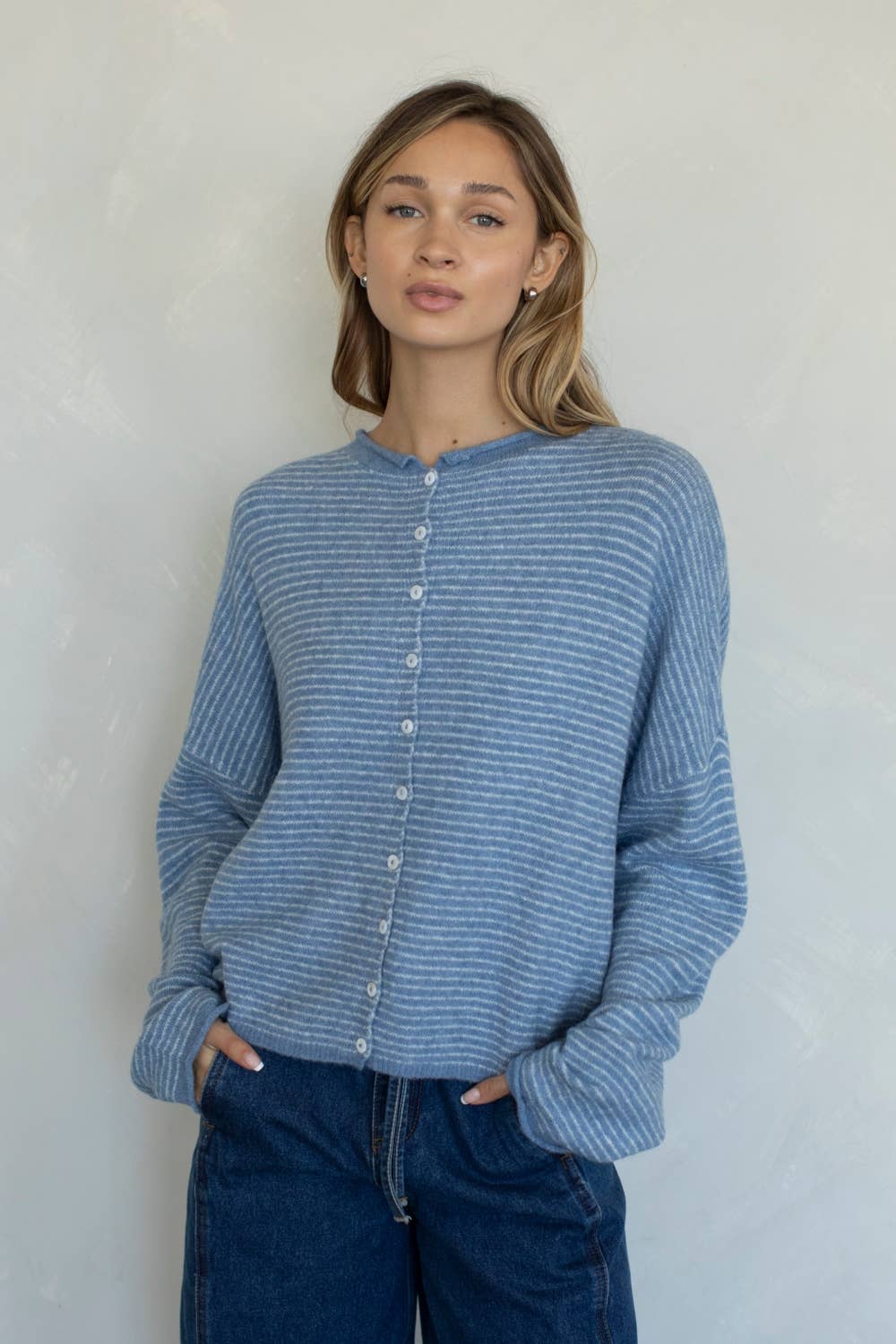 Piper Cardigan - Pin Striped