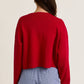 Round Neck Sweater Cardigan