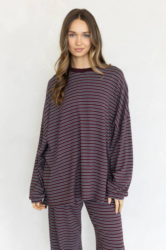 Lorenze Stripe Top