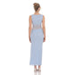 Cutout Lace Maxi Dress:Light Blue