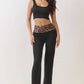 Straight Leg Fold Over Pants