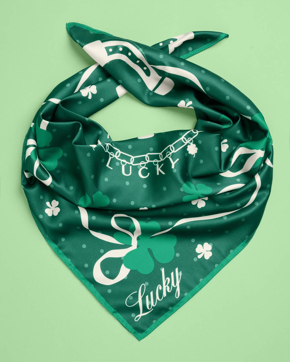 St Pattys Headscarf Bandana St Patrick's Day Shamrock Hair