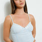 Lace Trim Mesh Cami