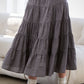 Tiered Gingham Skirt