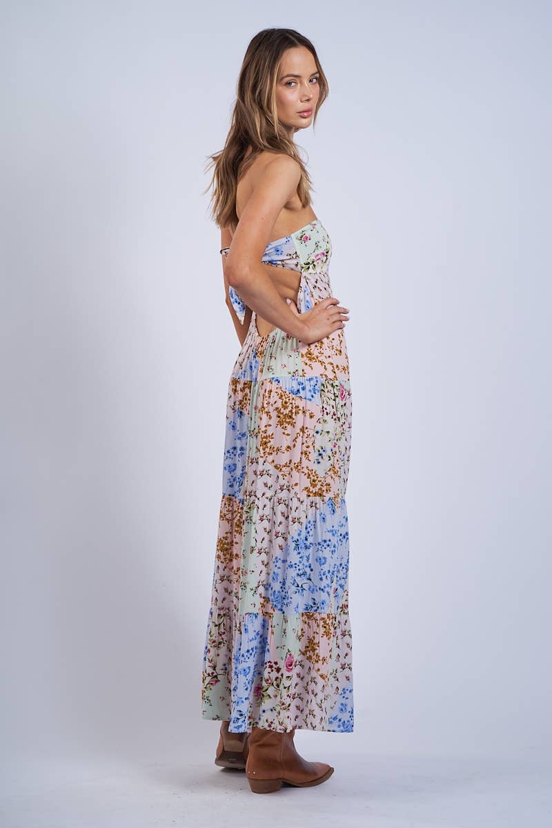 Multi-Colored Floral Dress