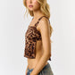 Leopard Back Tie Tank