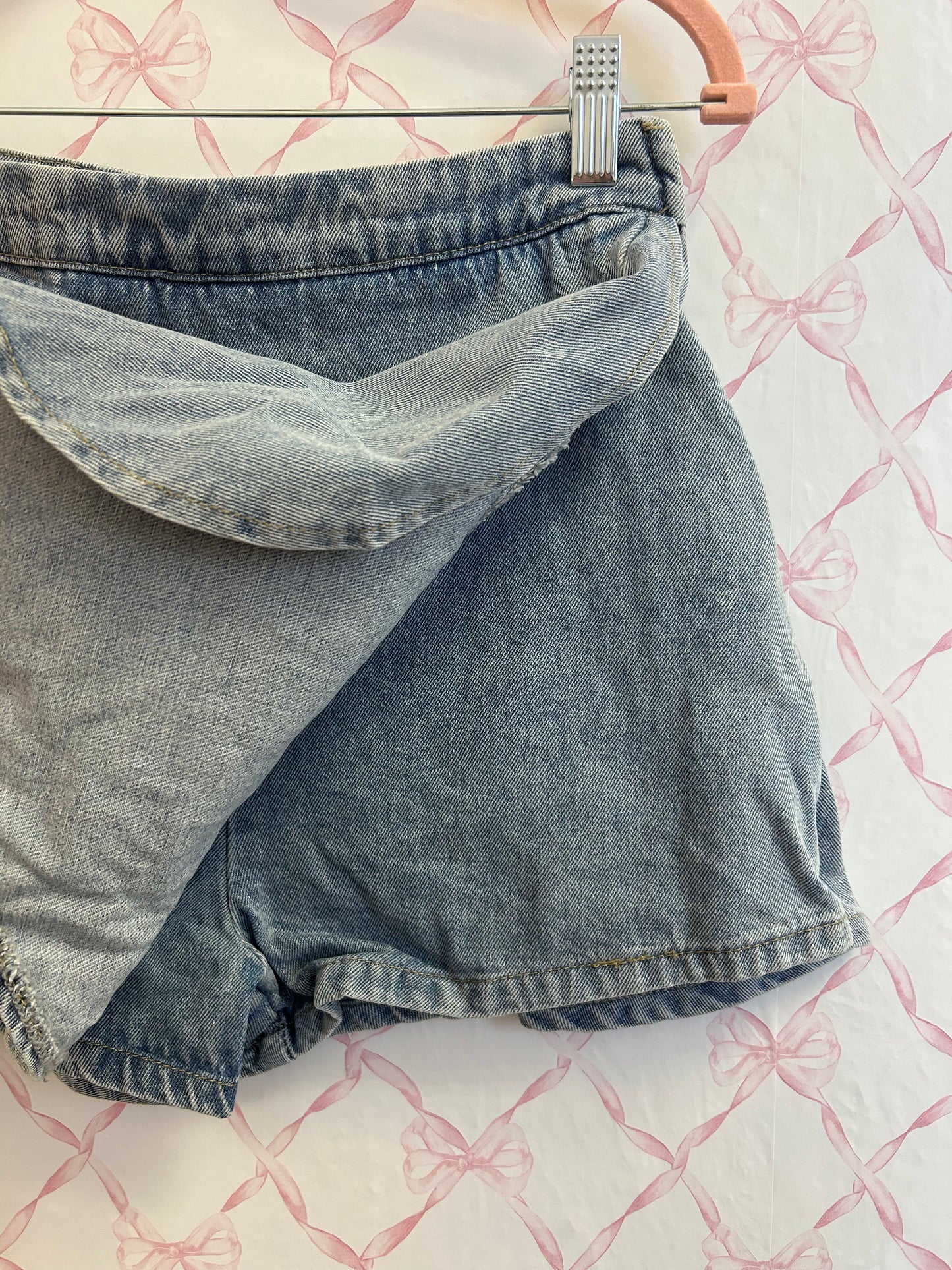 Wrap Denim Skort