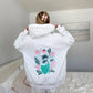 Pearl Grey Surfing The Waves Embroider Hoodie