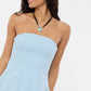 Solid Straight Tube Mini Dress