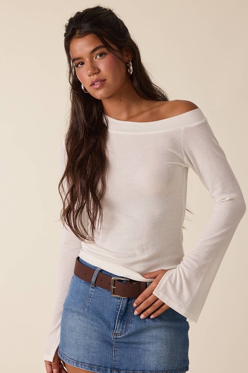 ONE-SHOULDER SIMPLE KNIT