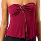 Tube Flyaway Top with Trim