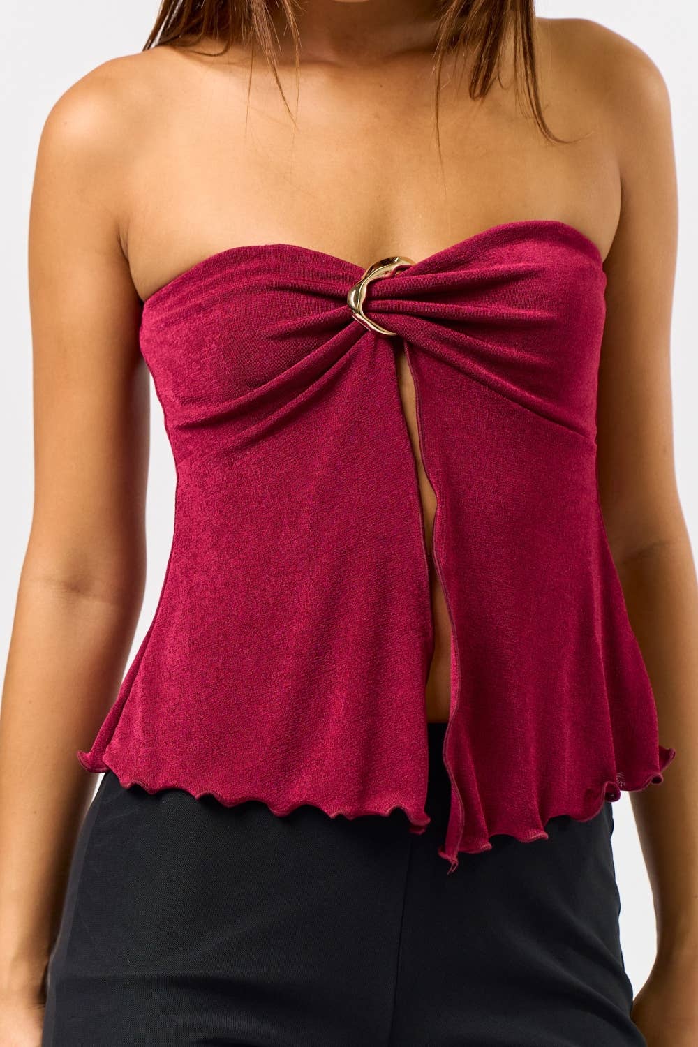 Tube Flyaway Top with Trim
