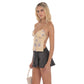 Champagne Open Back Sequin Top