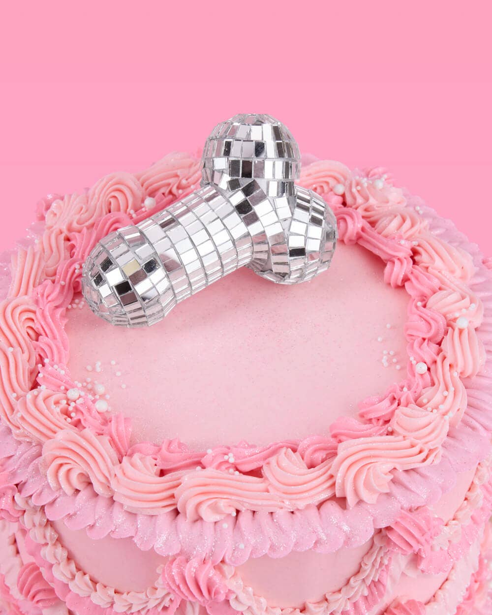 Bachelorette Penis Cake Topper, Bride Last Disco