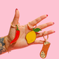 Chili Pepper Enamel Keychain Bag Charm