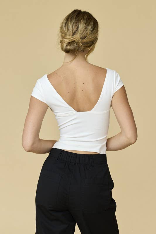 Slim Fit V-neck Top