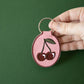Cherry Embroidered Keychain