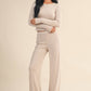 Heart Print Pointelle Lounge Bottoms