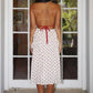 Polka Dot Halter Top with Tie Back
