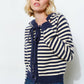 Stripped Hoodie Cardigan