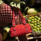 Grommet Accent Suede Hand Bag