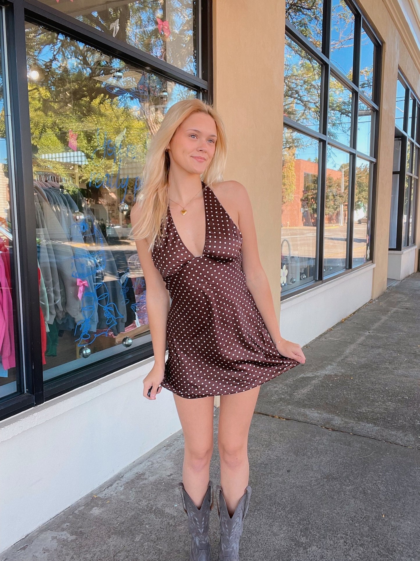 Chocolate Polka Dot Dress