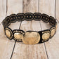 Western Rectangle Concho Vegan Leather Belt